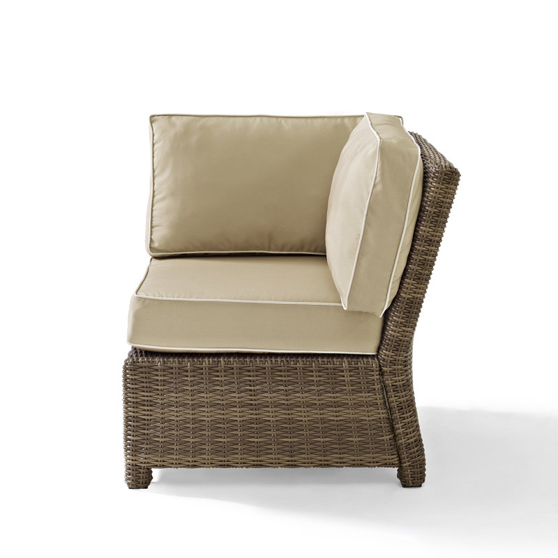 Mosier 31.5'' Wide Wicker with Cushions, Sand, Brown