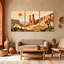 «Landscape & Nature Desert Landscape with Cacti and Rock Formations», ensemble de 3 impressions d'art sur toile-564524558