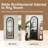 Large Arched Windowpane Full-Length Wall Mirror With Solid Wood Frame-52780465-52780466
