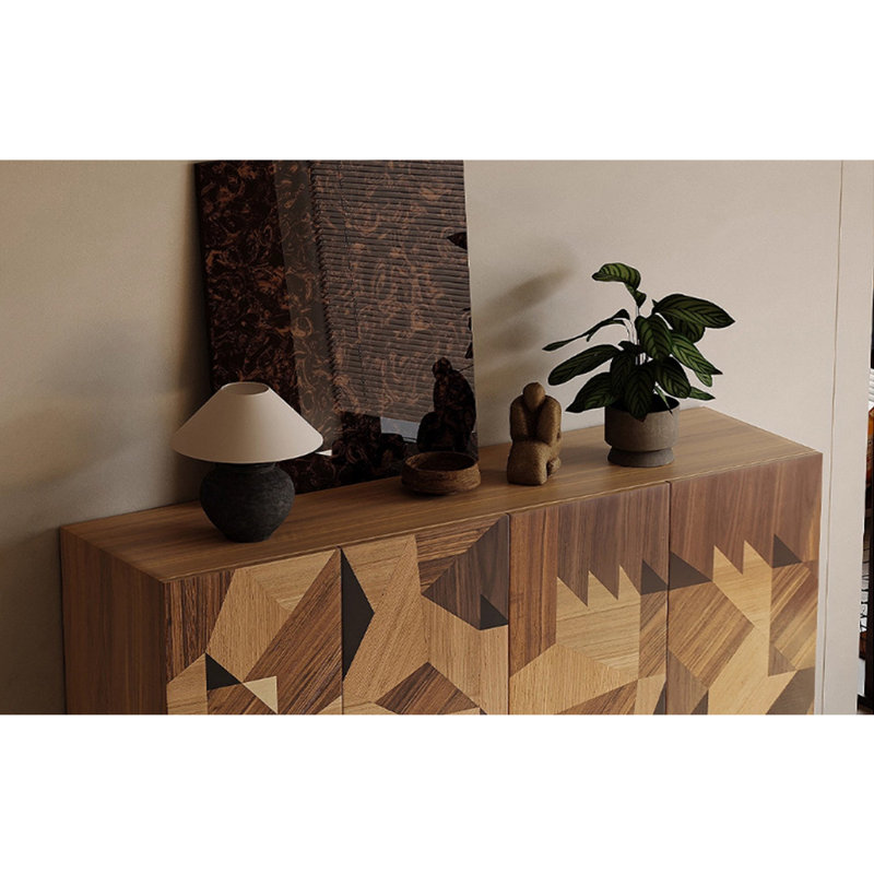 Armoire d'appoint Minimalist Abstract Art, H 35,43 po x l 47,24 po x P 15,75 po
