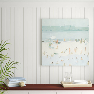 «Sea Glass Sandbar I» par Emma Scarvey, peinture sur toile