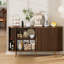 Armoire de rangement 55 po avec portes coulissantes et tablettes réglables-128981384-128981382