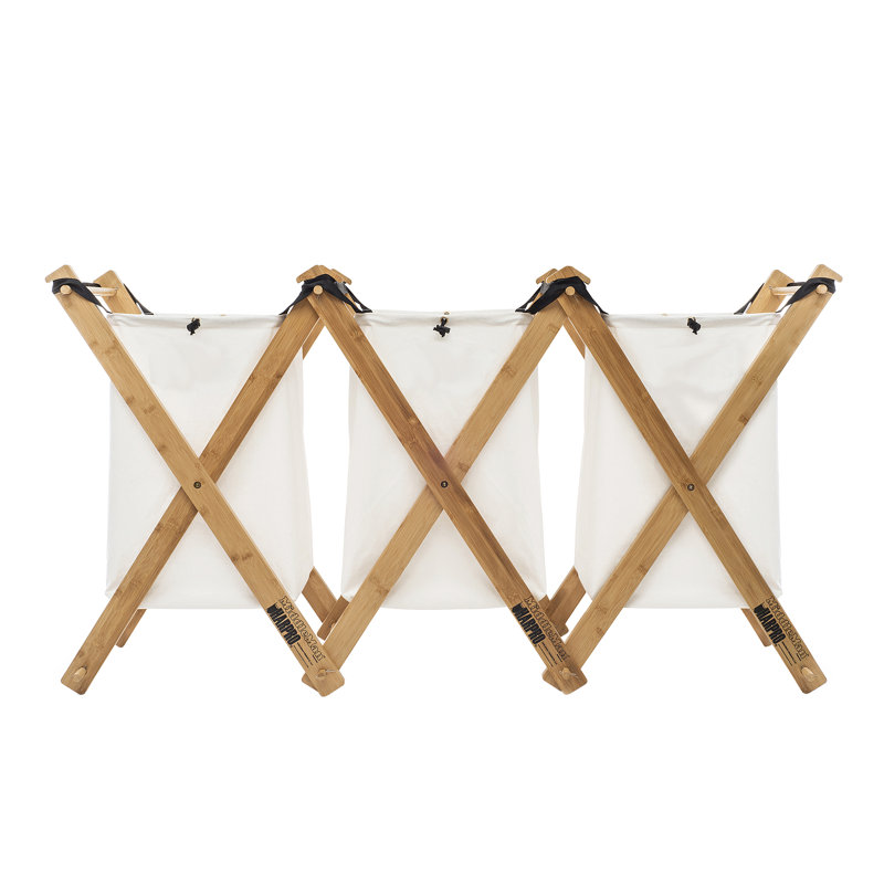 Cotton/Canvas Laundry Bag with Handles, White