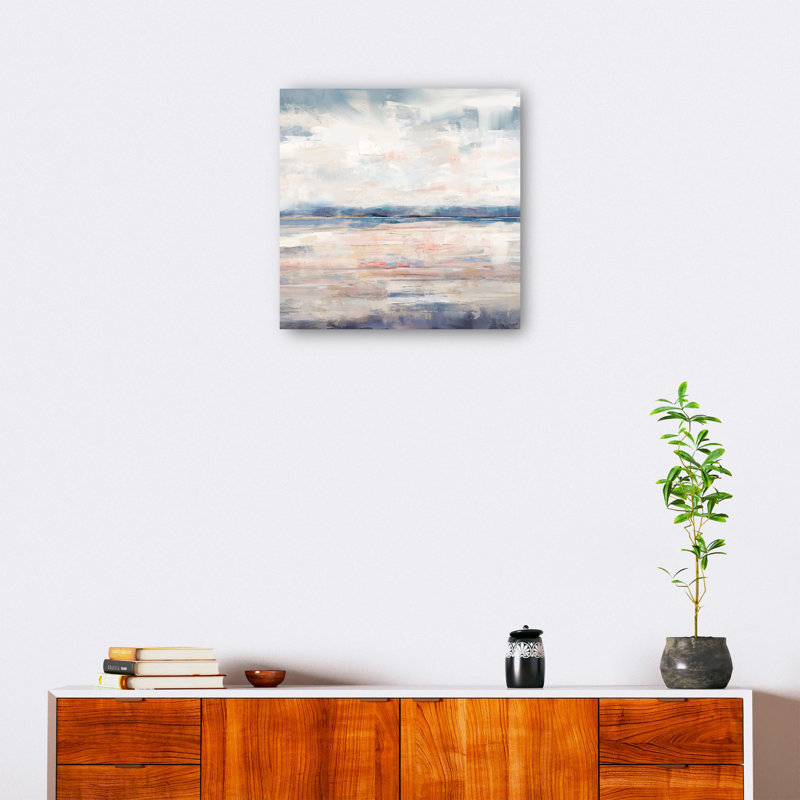 Calm Coastal Abstract Wrapped Canvas Art Print, 20" x 20"
