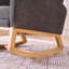 Chaise berçante d'appoint à haut dossier avec repose-pieds pour chambre à coucher ou espace de vie-847310897