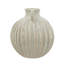 Vase en céramique 9 x 9 x 10 po avec petites poignées et motif texturé, doré