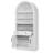 71" Tall Arched Display Cabinet Adjustable Shelves Bookcase
