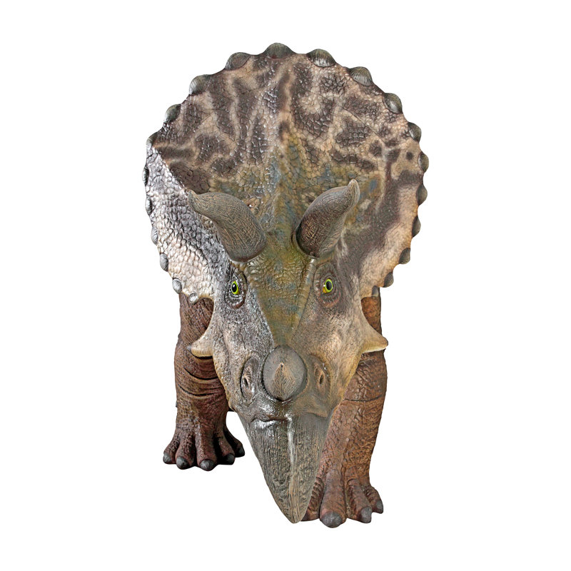 Statue de dinosaure de taille tricératops jurassique