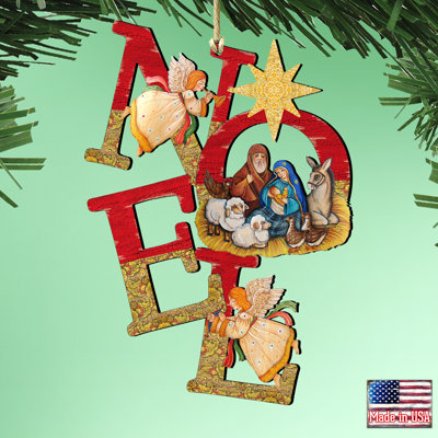 Tidaholm 5.5'' Wood Holiday Shaped Ornament