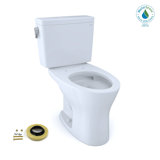 Toto® Drake® 1G® Two-Piece Elongated Dual Flush 1.0 And 0.8 Gpf Dynamax Tornado Flush® Toilet with Cefiontect® with Wax Ring And Toilet Mounting Bolts