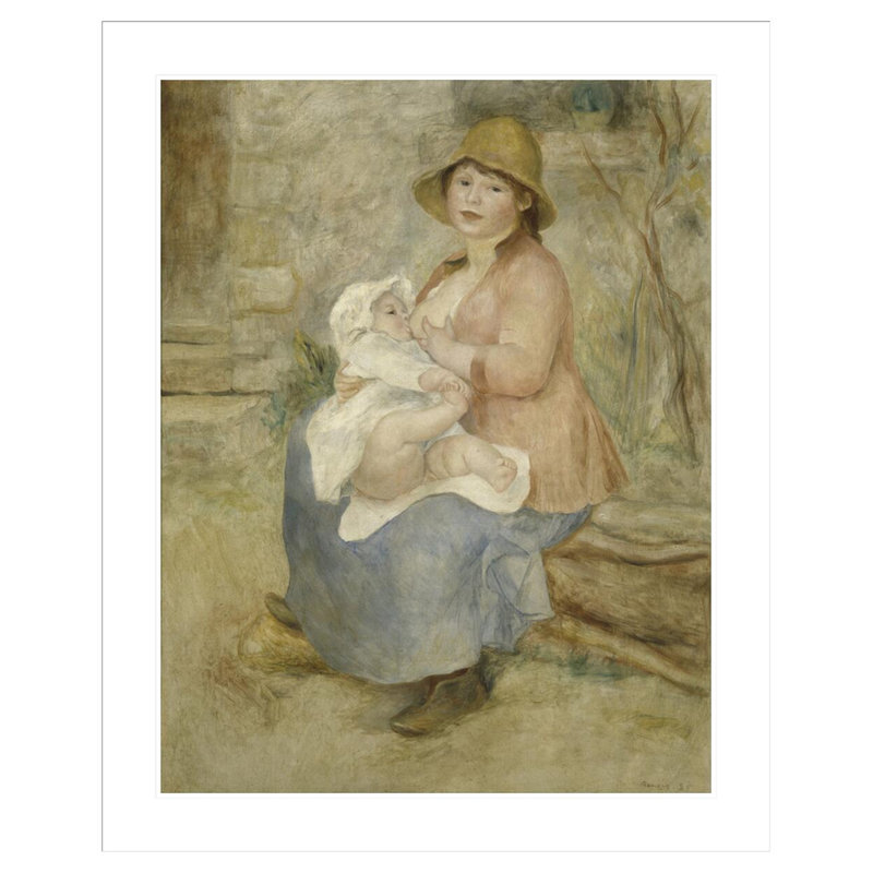 Maternité par Pierre-Auguste Renoir, impression giclée encadrée, H 41,21 po x l 33,5 po