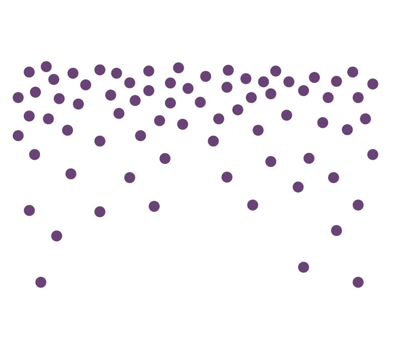 Adhésif décoratif à pois, H 48 po x l 78 po x P 0,01 po, Violet