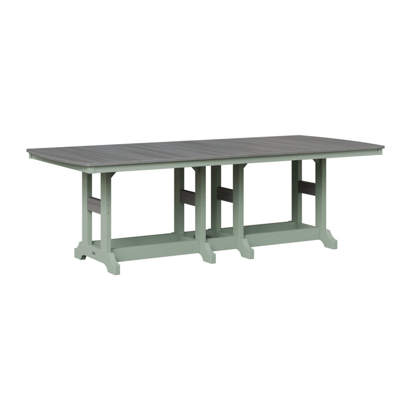 Garden Classic Outdoor Bar Table, Driftwood Gray, Seafoam