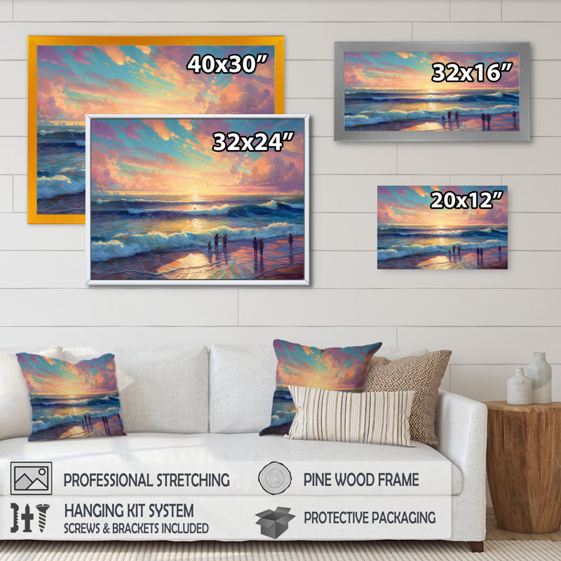 «Ocean in all It's Beaty II», reproduction sur toile, Cadre photo noir, H 12 po x l 20 po x P 1 po