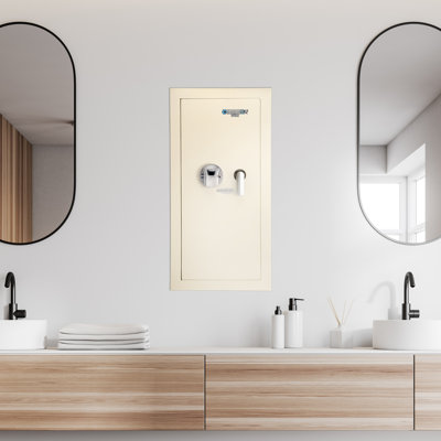 Coffre-fort beige à ouverture gauche de 0,82 pi³ - Acier et intérieur pratique pour un rangement optimal avec une utilisation à long terme