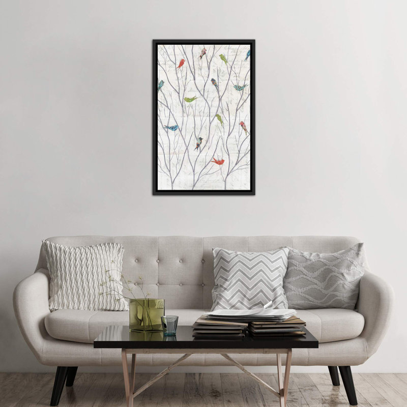 «Summer Birds Context I», impression, H 26 po x l 18 po x P 1,5 po, Toile avec cadre noir
