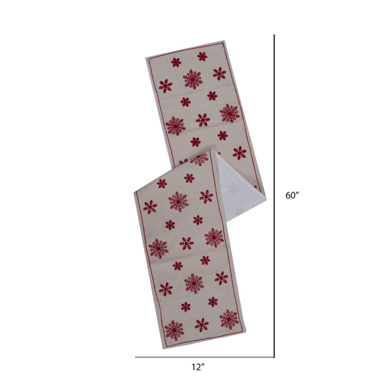 Alysa Geometric 100% Cotton Christmas Table Runner