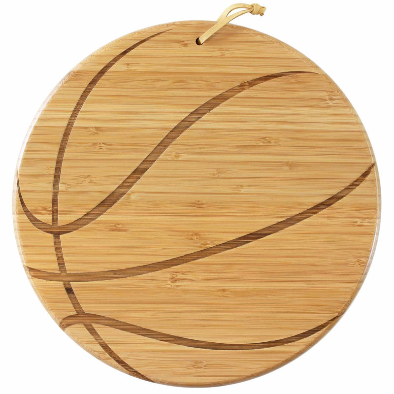 Planche à découper en forme de basketball en bambou