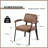 Pu Leather Accent Chair, Mid-Century Modern Armchair With Metal Legs, Reading Leisure Chair With High Back For Living Room Bedroom Waiting Room, Brown-614204306-614204304