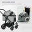 Poussette pliante standard avec support amovible
