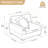 Stephania Upholstered Light Brown Faux Rabbit Fur Flannel Armchair with Pillow Back, One Arm Single Chair Module Part For Sectional Sofa-966329379
