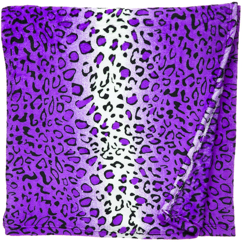 Couverture luxueuse à imprimé zébré, Purple, Très grand