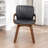 Dundrod Faux Leather Upholstered Swivel Dining Armchair-123200764