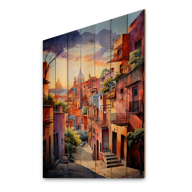 «Colorful Mexico Magical Oaxaca», impression sur bois, H 20 po x l 10 po x P 0,78 po