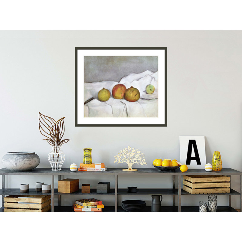 «Fruit on a Tissu» par Paul Cézanne - Impression sur toile, H 33,5 po x l 38,78 po