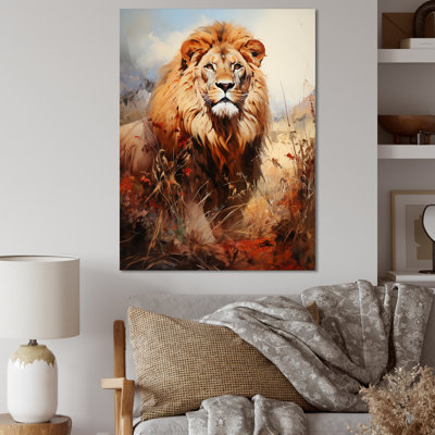 Lion en plein air I sur toile