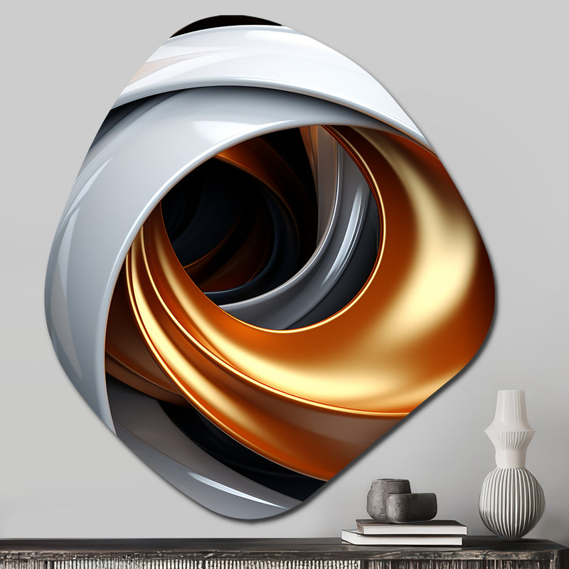 Middleton - Art abstrait en forme de nébuleuse spirale abstraite en métal, H 28 po x l 25 po