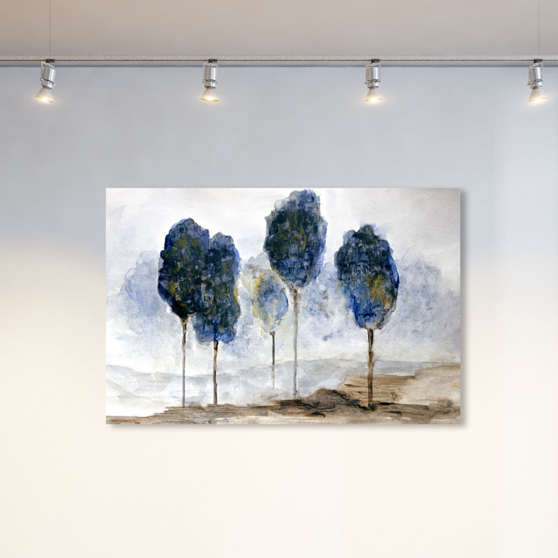Arbres floraux et botaniques Azul - reproduction d'art, Toile tendue, H 36 po x l 54 po x P 1,5 po