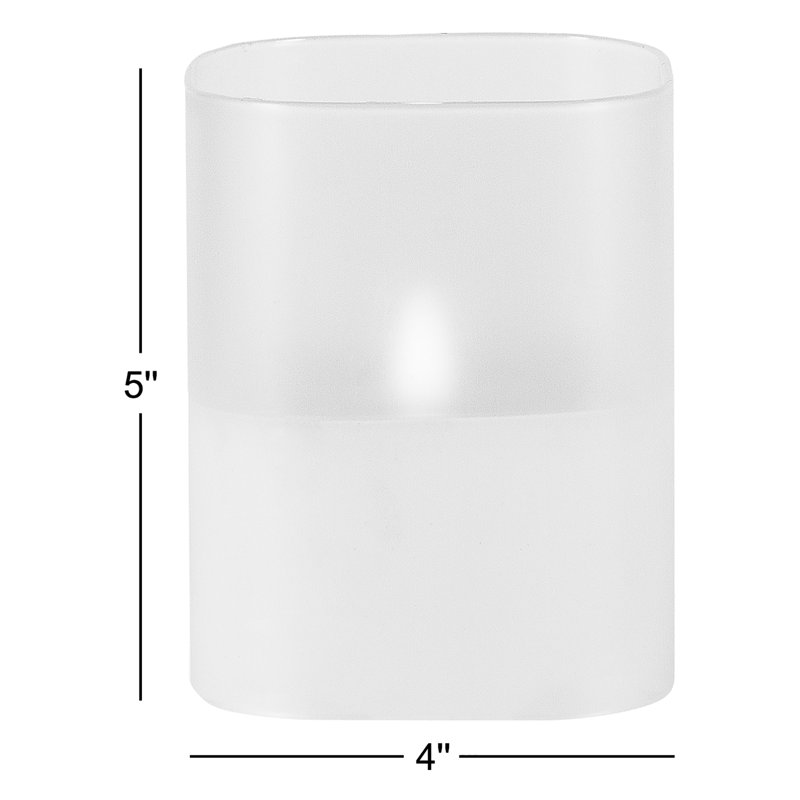 Heyko Unscented Flameless Candle, 5" H x 4" W x 4" D