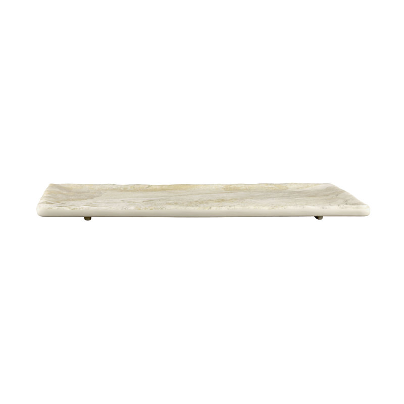 Plateau rectangulaire en mélamine Santiago, Sable, H 0,62 po x l 12,75 po x P 7 po