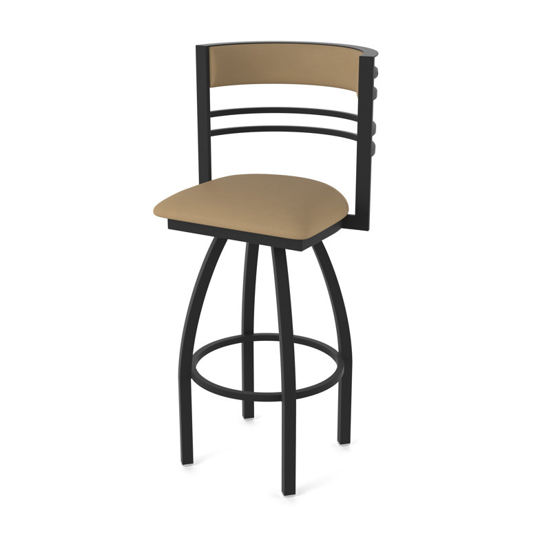 Hunter Swivel Stool, Black Wrinkle, Tabouret de bar (siège d'une hauteur de 36 po), Vinyle - sable Canter