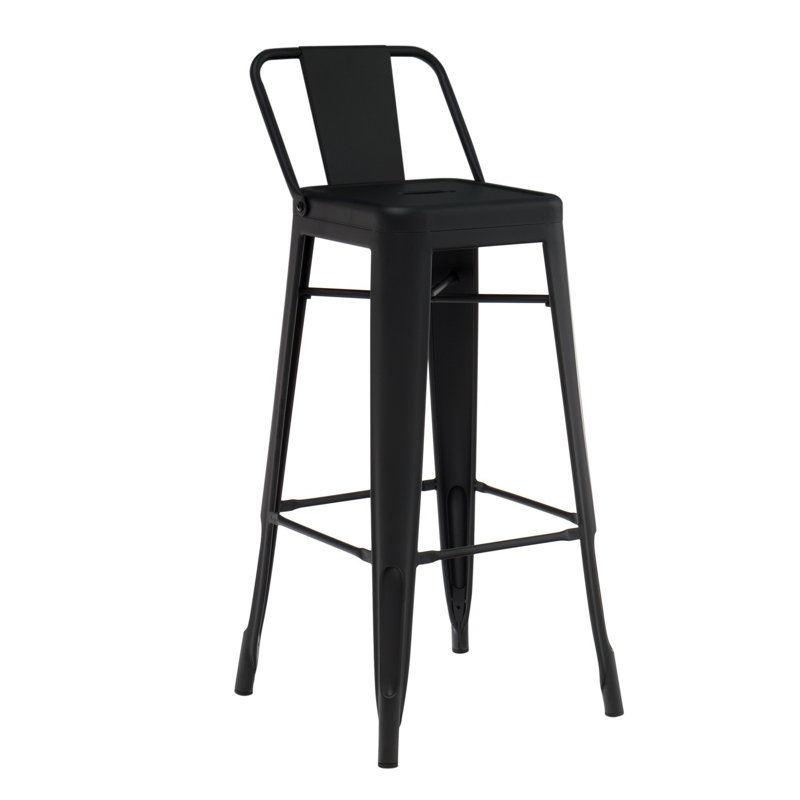 Tabouret de comptoir 26 po Cazzie, Noir