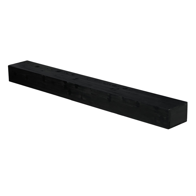 Tablette de manteau de cheminée 48 po - Tablette flottante murale en bois de sapin massif, capacité de charge de 50 lb, revêtement à base d'eau, assemblage facile (15 minutes) pour la décoration intérieure