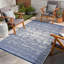 Tapis d'extérieur abstrait réversible bleu Aldo-2011633546