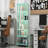 67.25'' Tall Iron Display Cabinet With Glass Door And Led Lights Steel Curio Cabinet For Collectibles Figures Trophies 3-Sided Glass Display Case For Home Office Study Room Stores Playroom - Cyan-1875694962