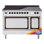 Cuisinière à induction ILVE Nostalgie II Series 48 po avec 6 éléments à induction (porte pleine)