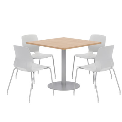 Square Breakroom Table and Chair Set
