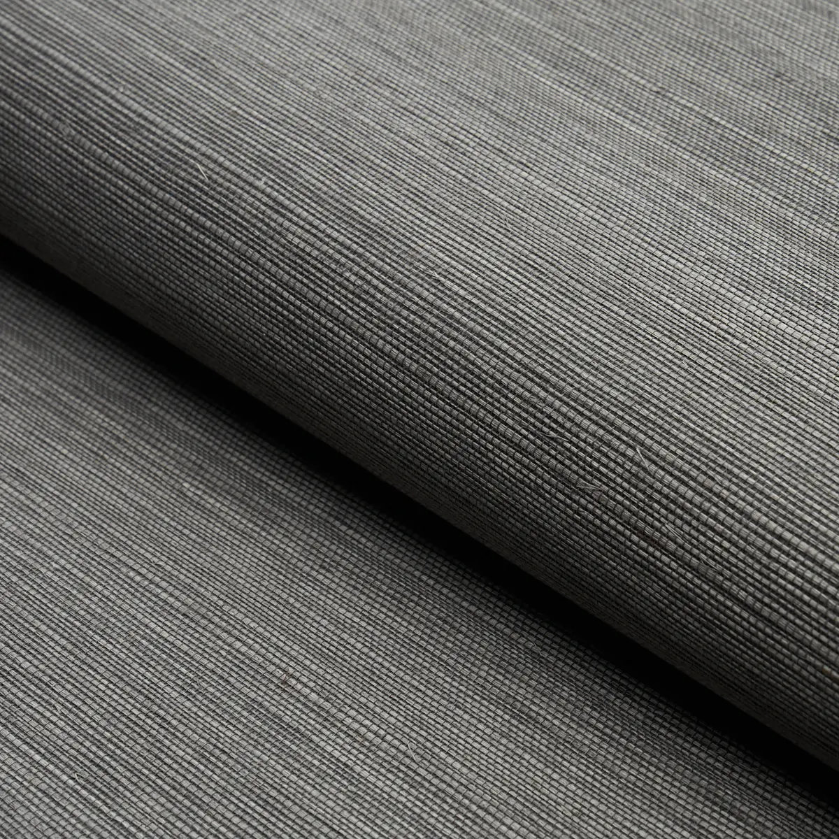 Haruki Sisal Wallpaper Roll, Charcoal
