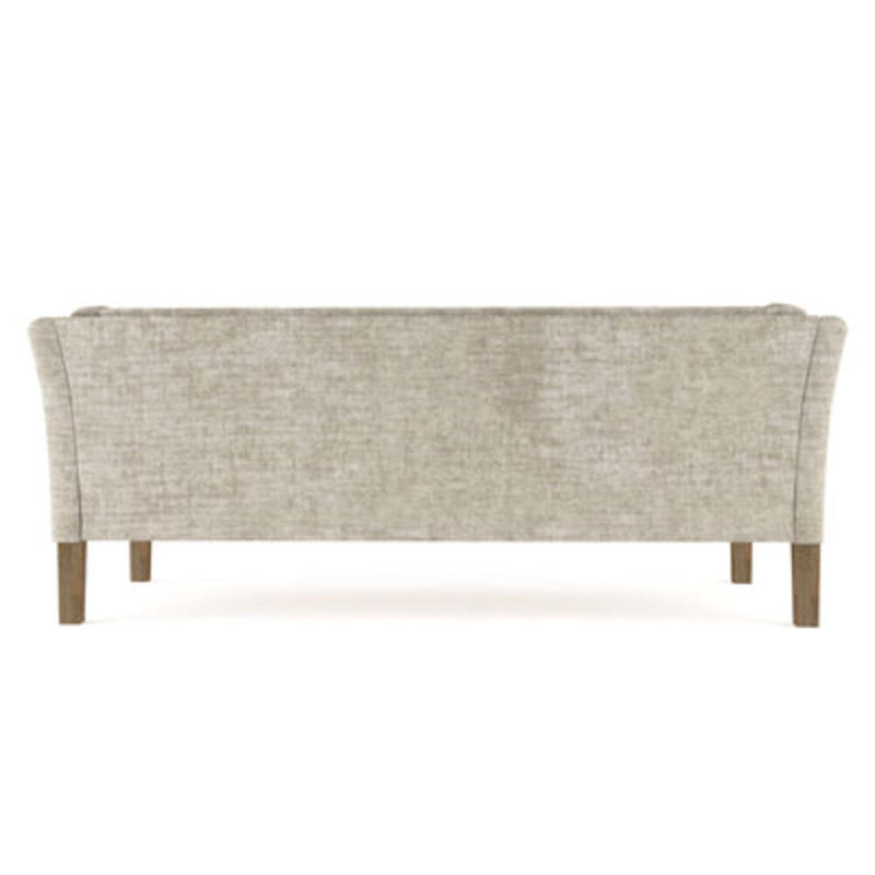 Charlton Flared Shelter-Arm Sofa, Plush Velvet Blush, Weathered, 31" H x 84" W x 33" D
