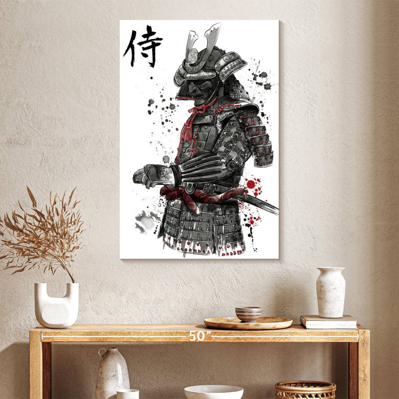 Samouraï Sumi-E, H 39 po x l 26 po