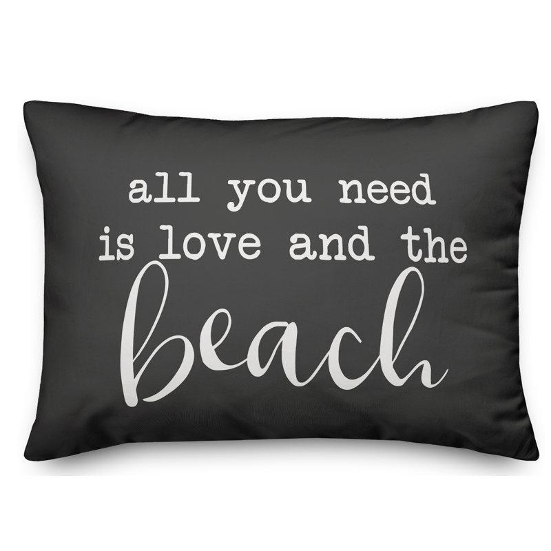  Outdoor Rectangular Pillow Cover & Insert, Charcoal