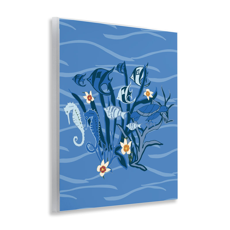  Art mural bleu sous-marin par Michelle Ingari Designs