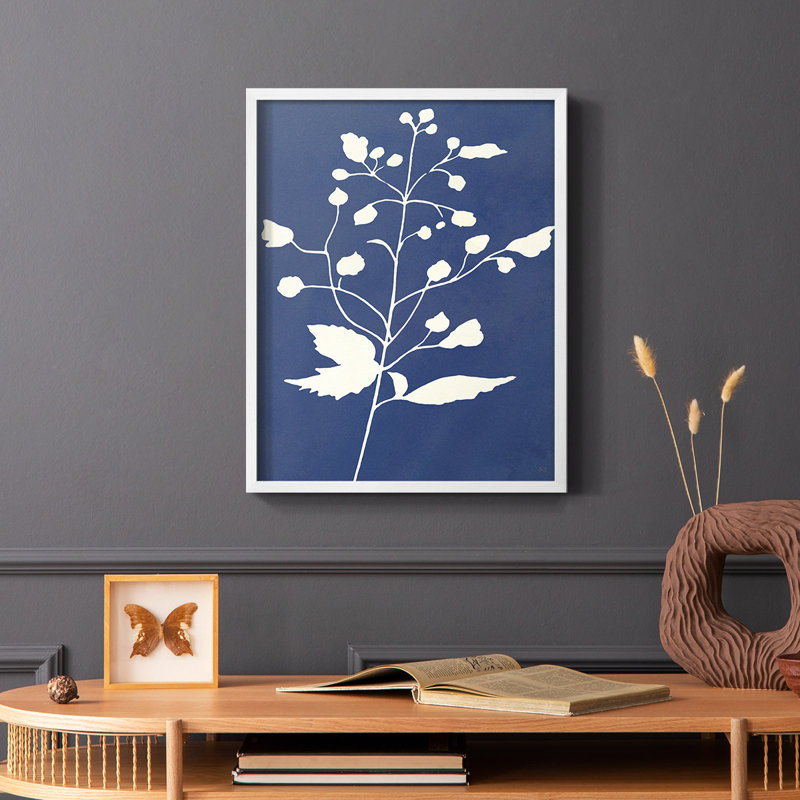 «Night Sky Silhouette II», reproduction encadrée - bois massif, Blanc, H 14 po x l 11 po