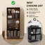 Tall Vinyl Record Storage Cabinet with Open Shelves, Multi-Shelf Bookcase Display Rack with Legs for Living Room, Home Office