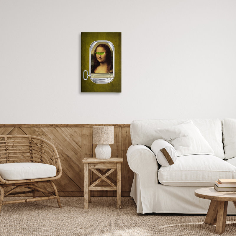Toile Mona Lisa en conserve, design par Elo Marc, H 24 po x l 16 po