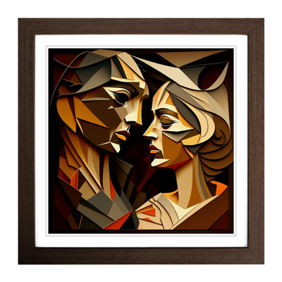Lovers Cubism No.1 - Framed Print